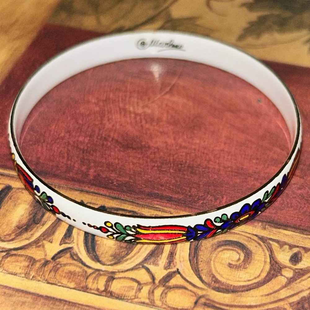 Mid-Century Marlene Enameled Bangle Bracelet - a vintage treasure